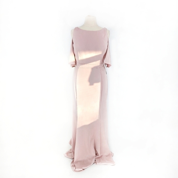 Kleinfeld Cold Shoulder Gown Pink 20 bridesmaid mother of the bride wedding - Picture 1 of 9